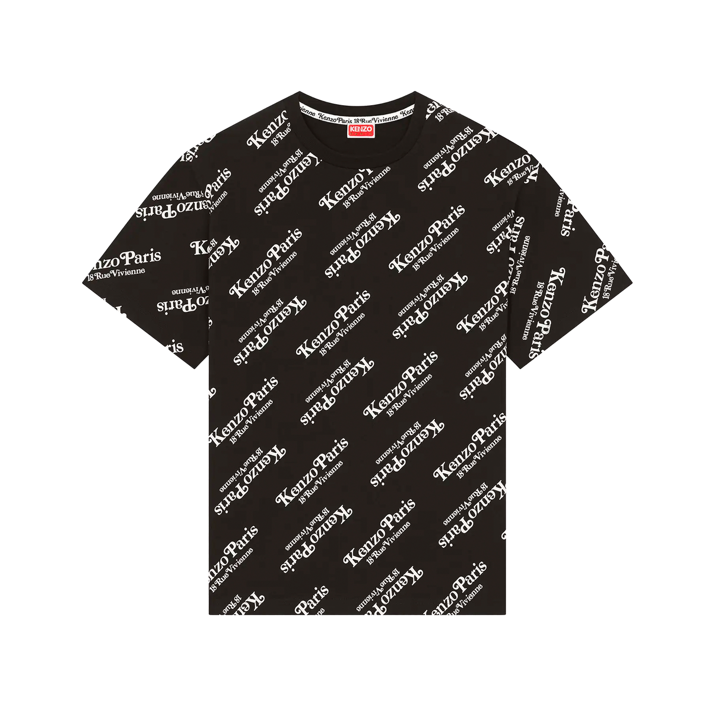 Camiseta Negra Kenzo Paris Multilogo