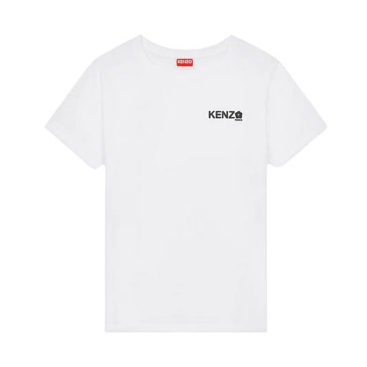 Camiseta Blanca Kenzo Flower Logo