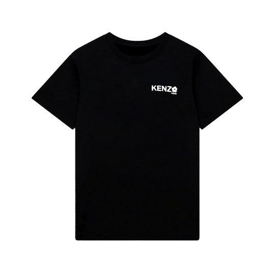 Camiseta Negra Kenzo Flower Logo