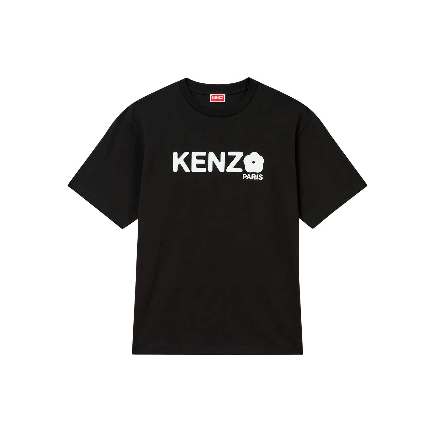 Camiseta Negra Kenzo Flower Logo