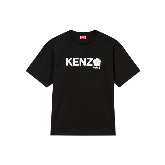 Camiseta Negra Kenzo Flower Logo