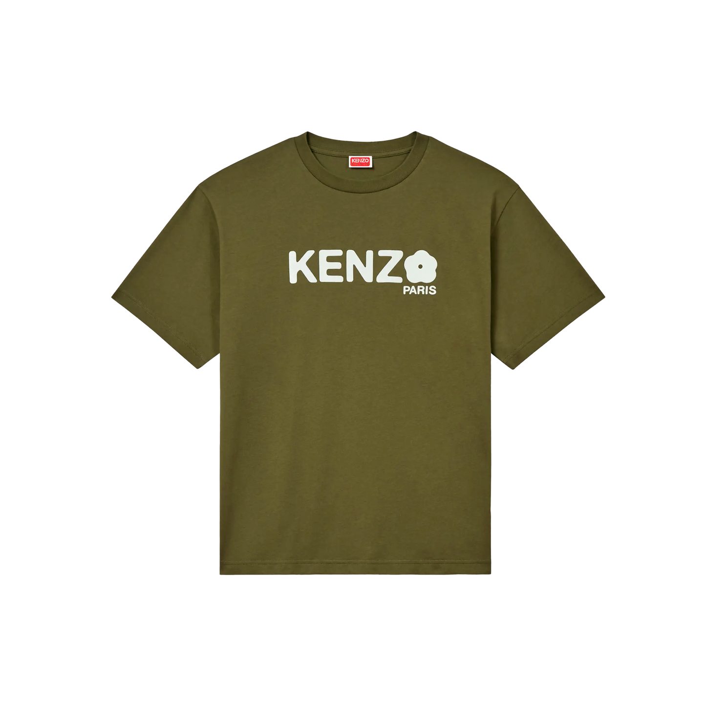 Camiseta Verde Kenzo Flower Logo