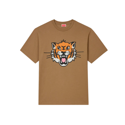 Camiseta Beige Kenzo Big Tiger