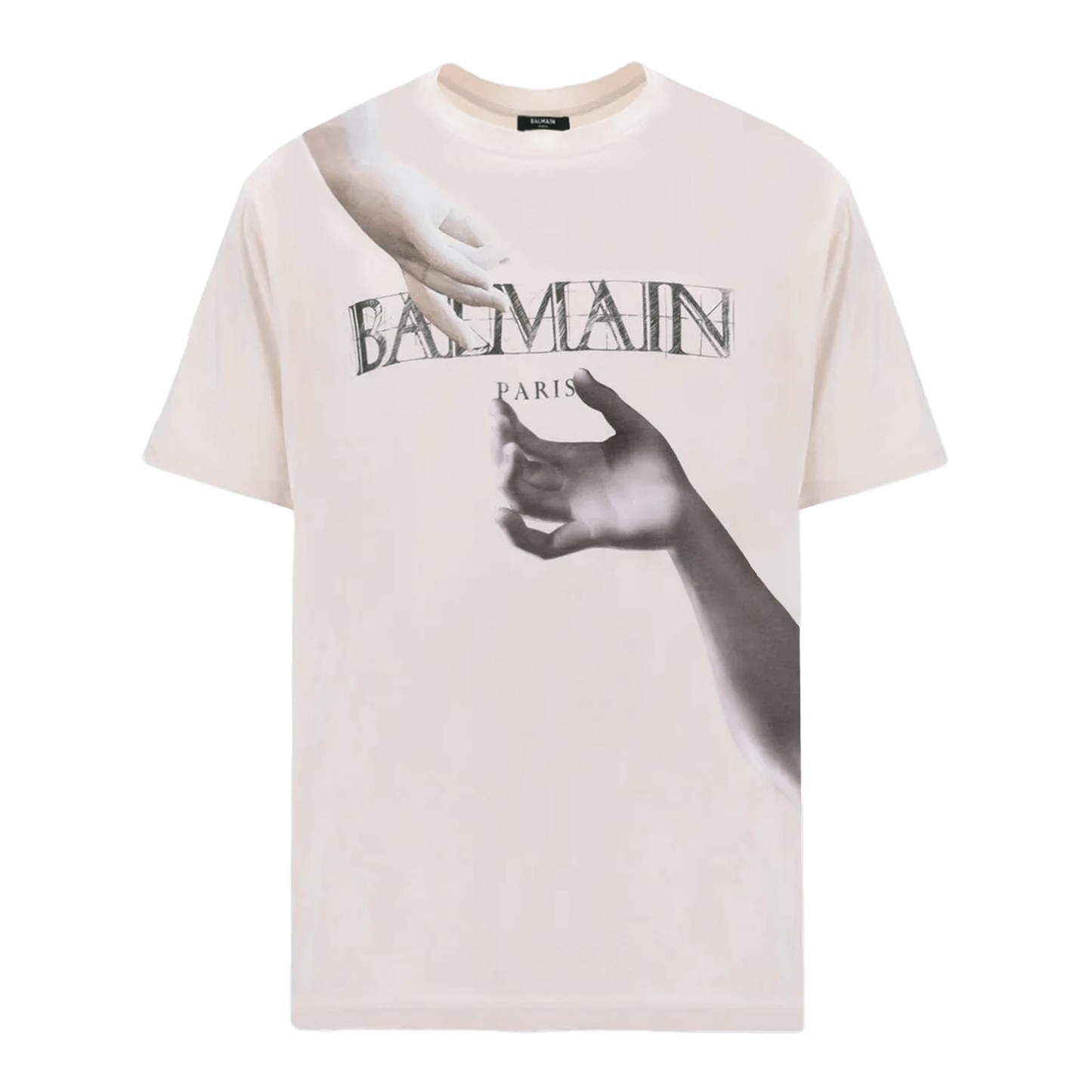 Camiseta Crema Balmain Statue