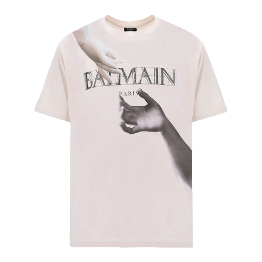 Camiseta Crema Balmain Statue