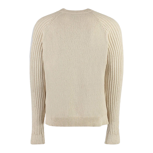 Suéter Crema Balmain Paris Logo