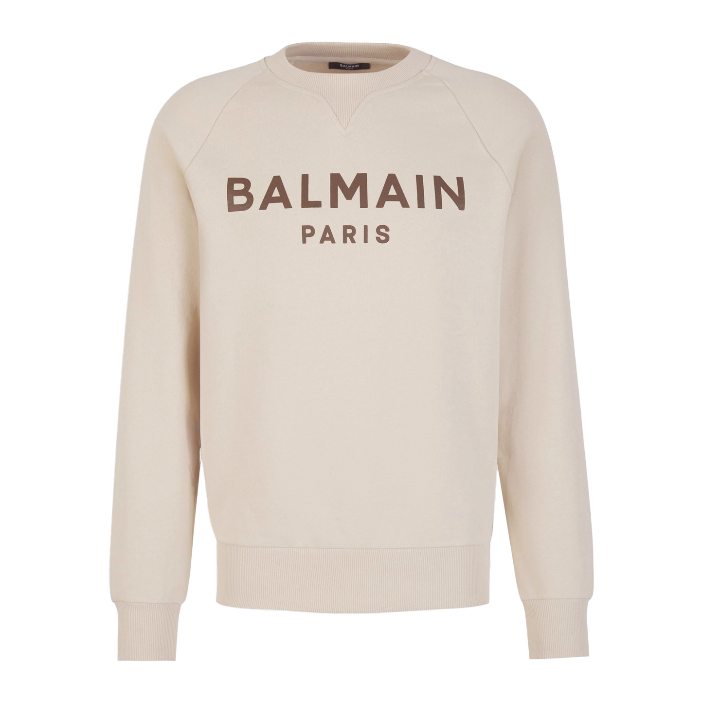 Buzo Beige Balmain Paris Logo