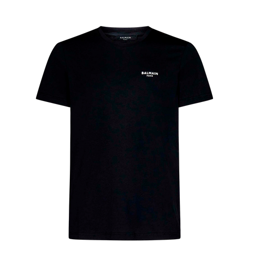 Camiseta Negra Balmain Logo