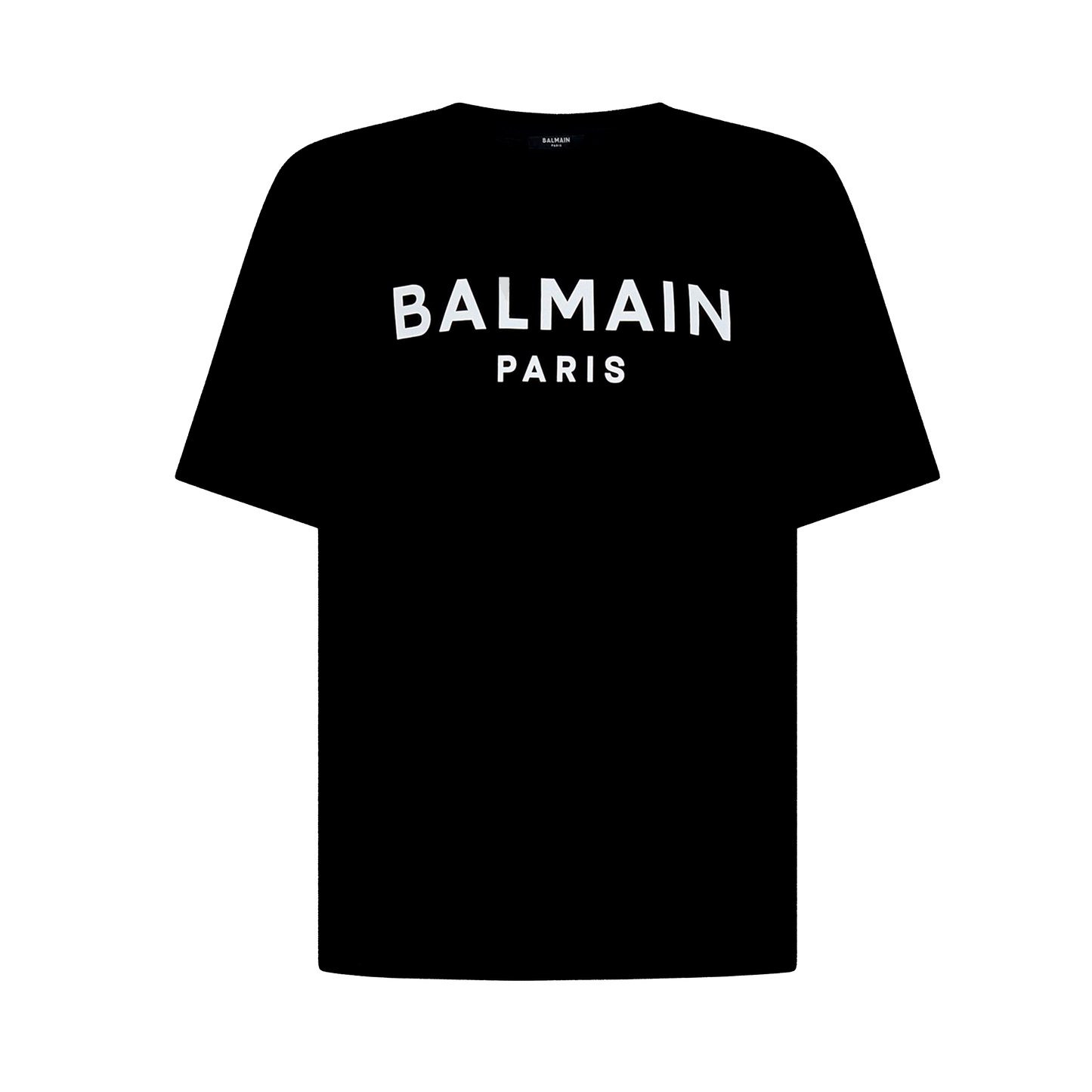Camiseta Negra Balmain Paris Logo