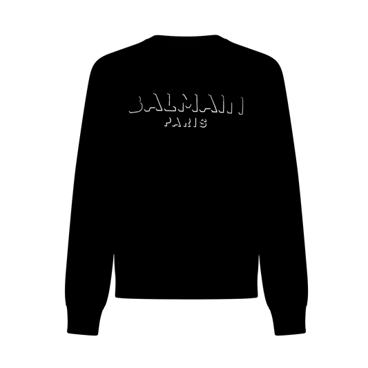Buzo Negro Balmain Flock & Foil