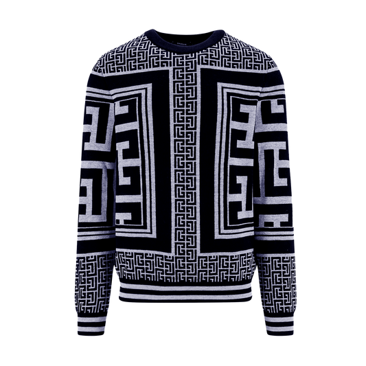 Buzo Negro Balmain Maxi Monigram
