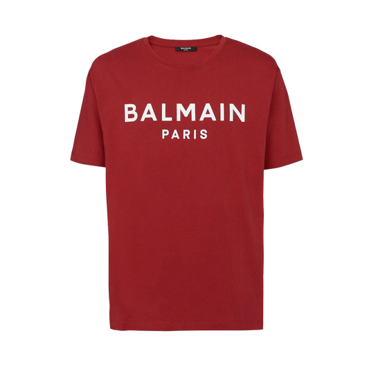 Camiseta Blanca Balmain Paris Logo