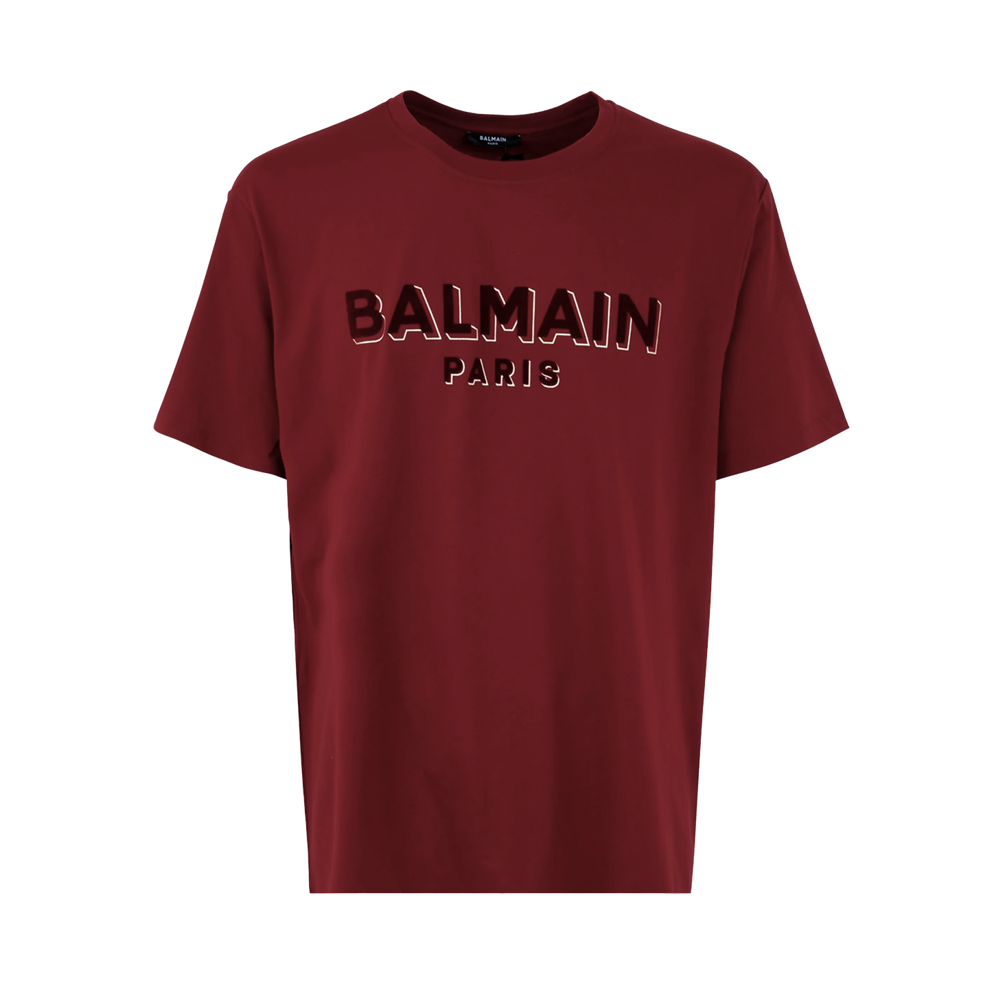 Camiseta Negra Balmain Flock & Foil