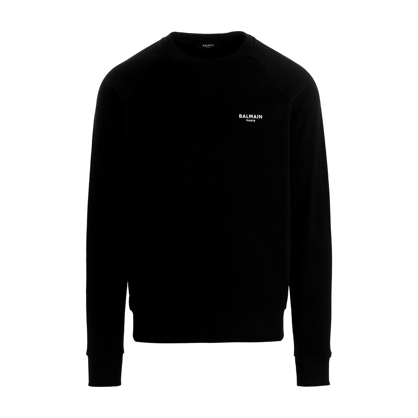 Buzo Negro Balmain Paris Chest Logo