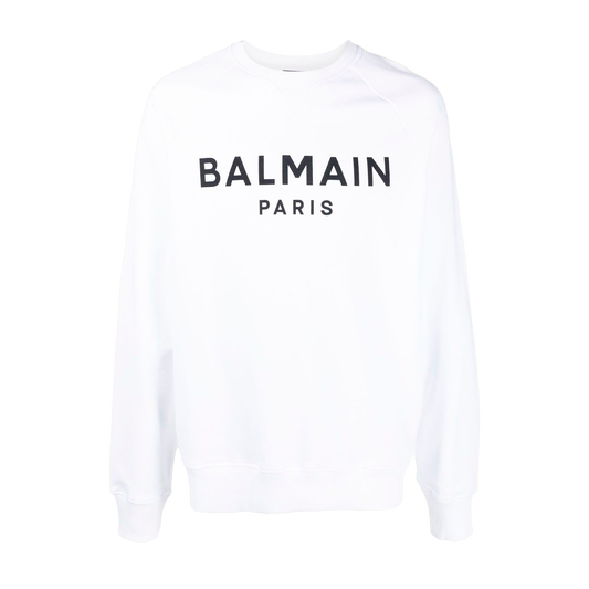 Buzo Blanco Balmain Paris Logo