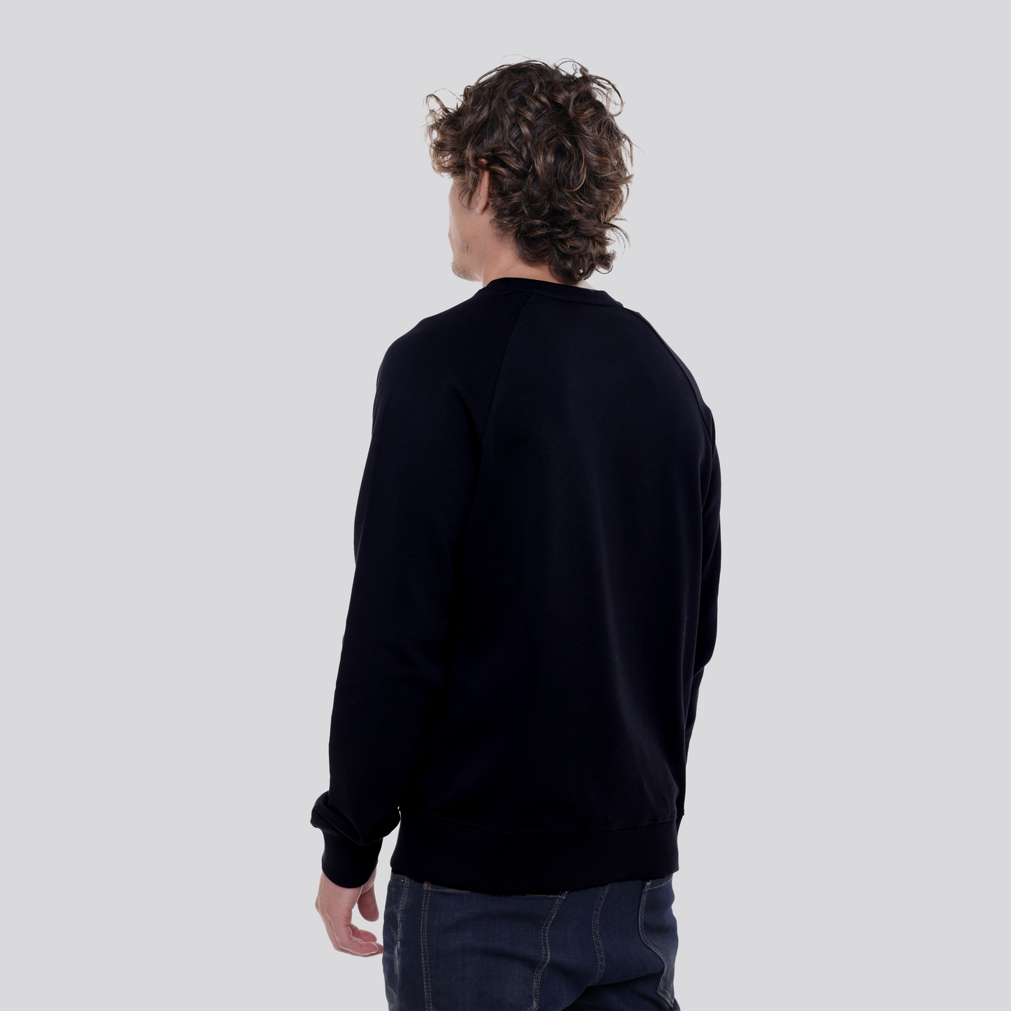Buzo Negro con Dorado Balmain Flock & Foil