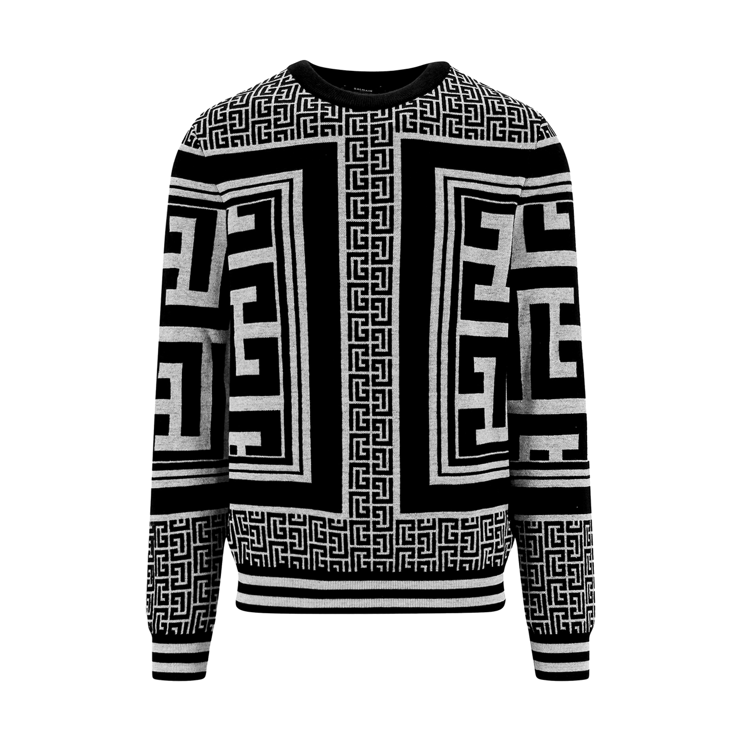 Buzo Negro Balmain Maxi Monigram