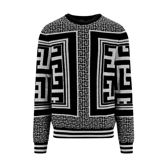 Buzo Negro Balmain Maxi Monigram