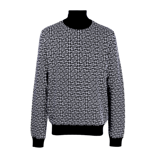 Buzo Negro Balmain Monogram