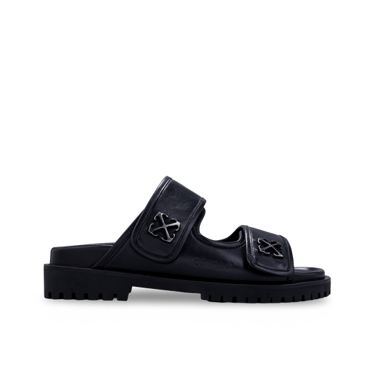 Sandalias Negras Off-White Metal Arrow