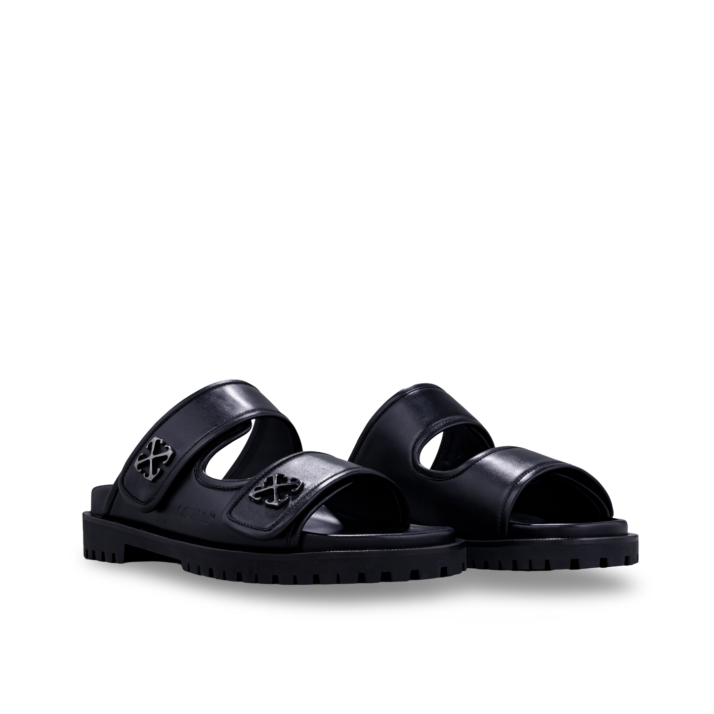Sandalias Negras Off-White Metal Arrow