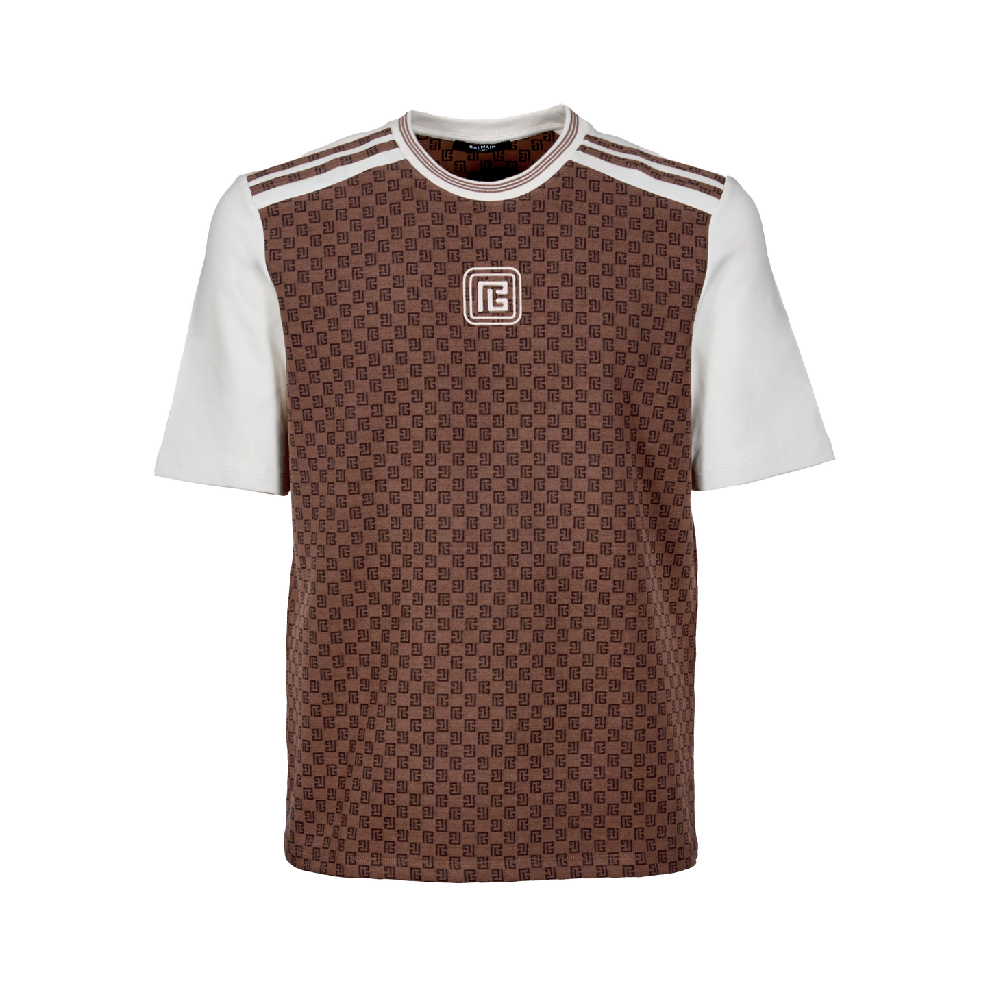 Camiseta Negra Balmain PB Mini Monogram