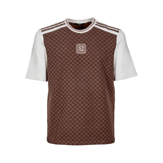 Camiseta Negra Balmain PB Mini Monogram