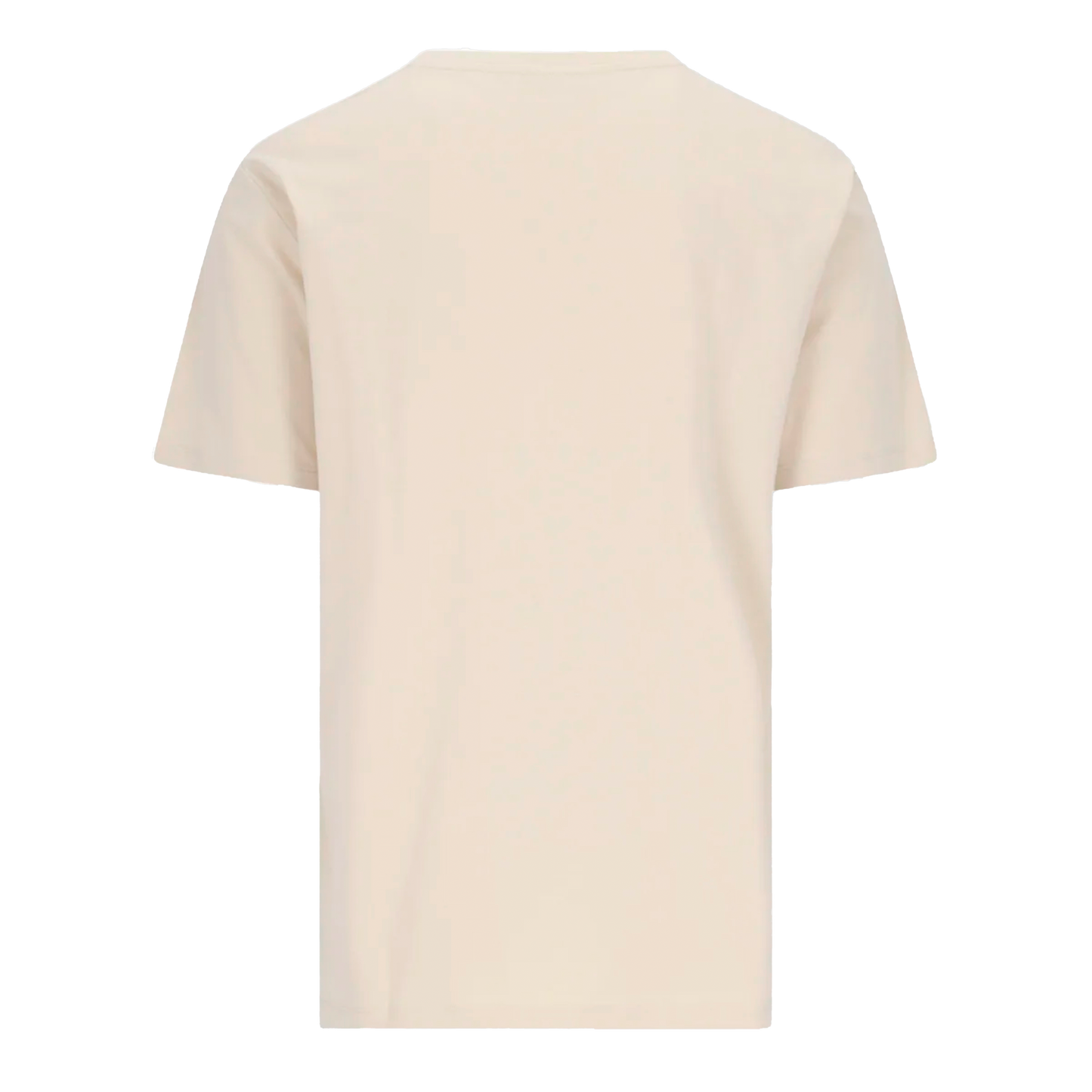 Camiseta Beige Balmain Paris Logo Gold