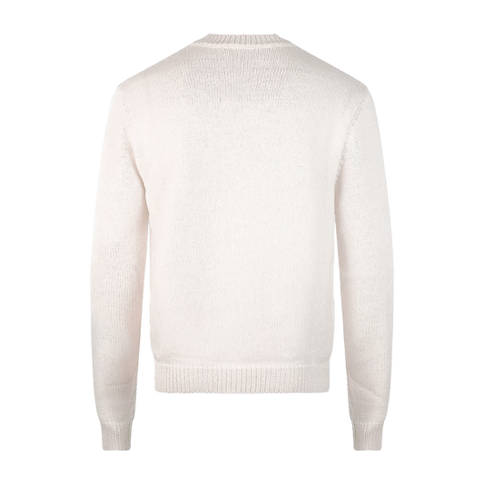 Suéter Blanco Balmain Paris Logo