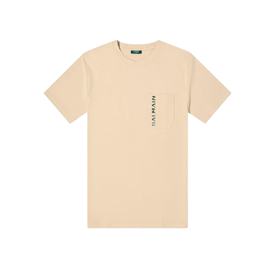 Camiseta Beige Balmain Laminato