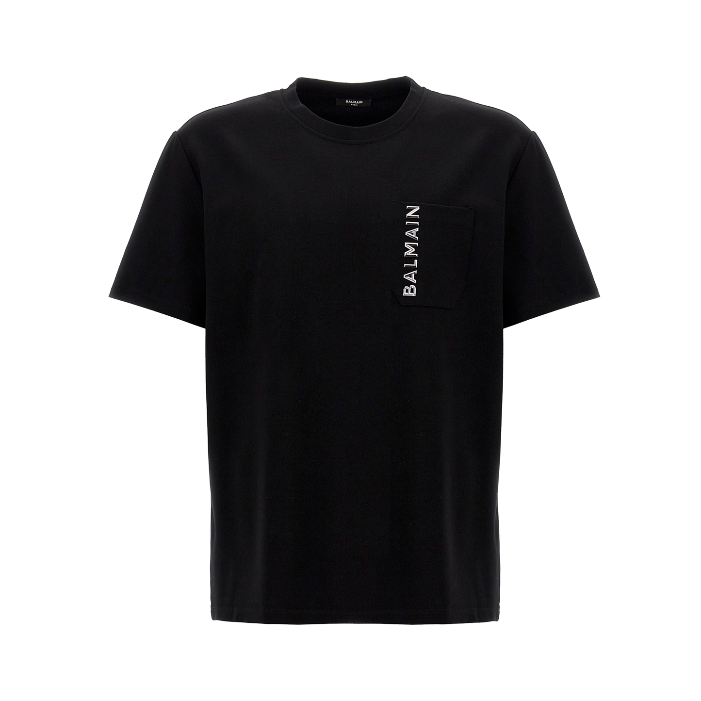 Camiseta Negra Balmain Laminato