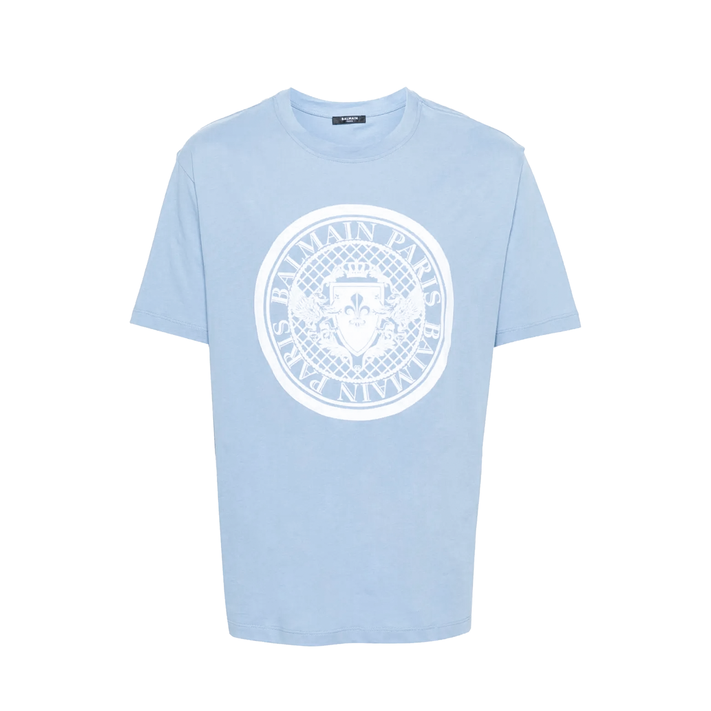 Camiseta Celeste Balmain Coin Flock