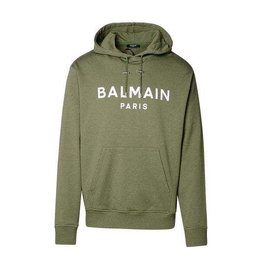 Buzo Verde Balmain Paris Logo