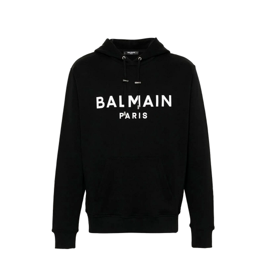 Buzo Negro Balmain Paris Logo