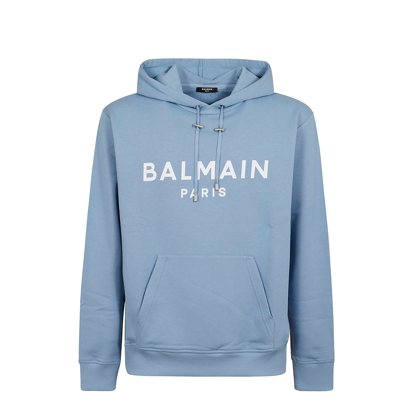 Buzo Celeste Balmain Paris Logo