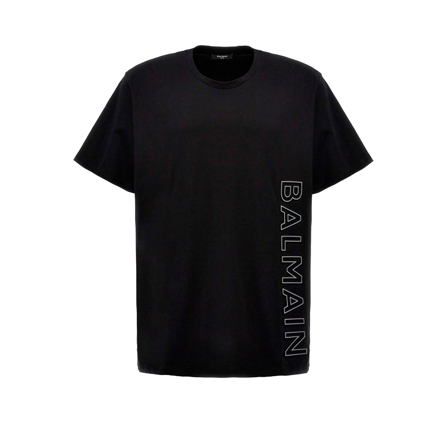 Camiseta Negra Balmain Reflect Logo