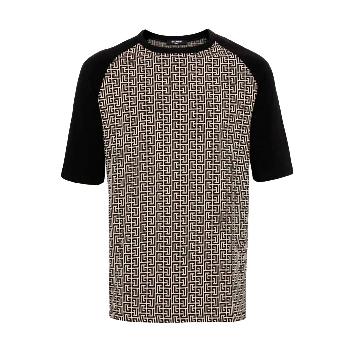 Camiseta Negra Balmain PB Mini Monogran
