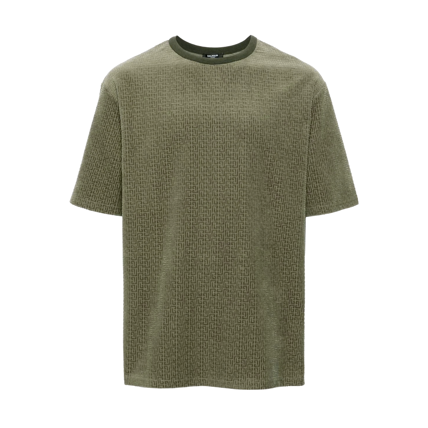 Camiseta Verde Balmain Monogram