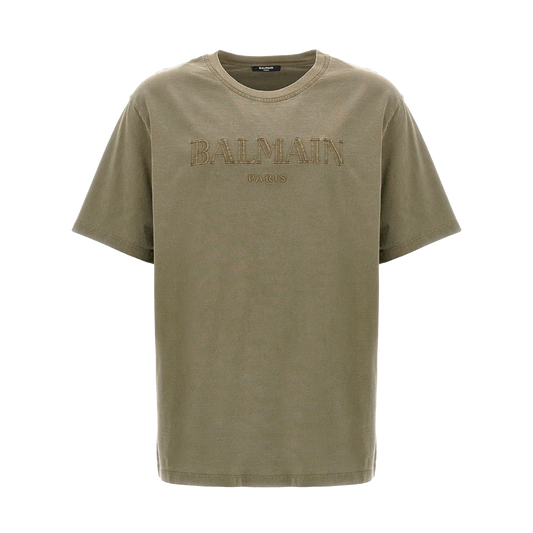 Camiseta Verde Balmain Paris Vintage