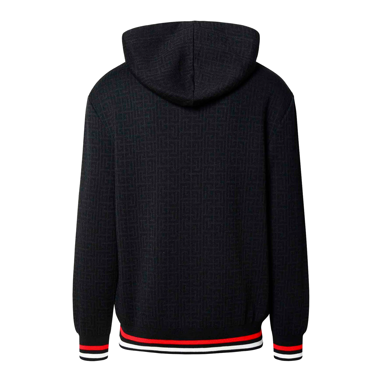 Buzo Negro Balmain Monogram Wool Linen