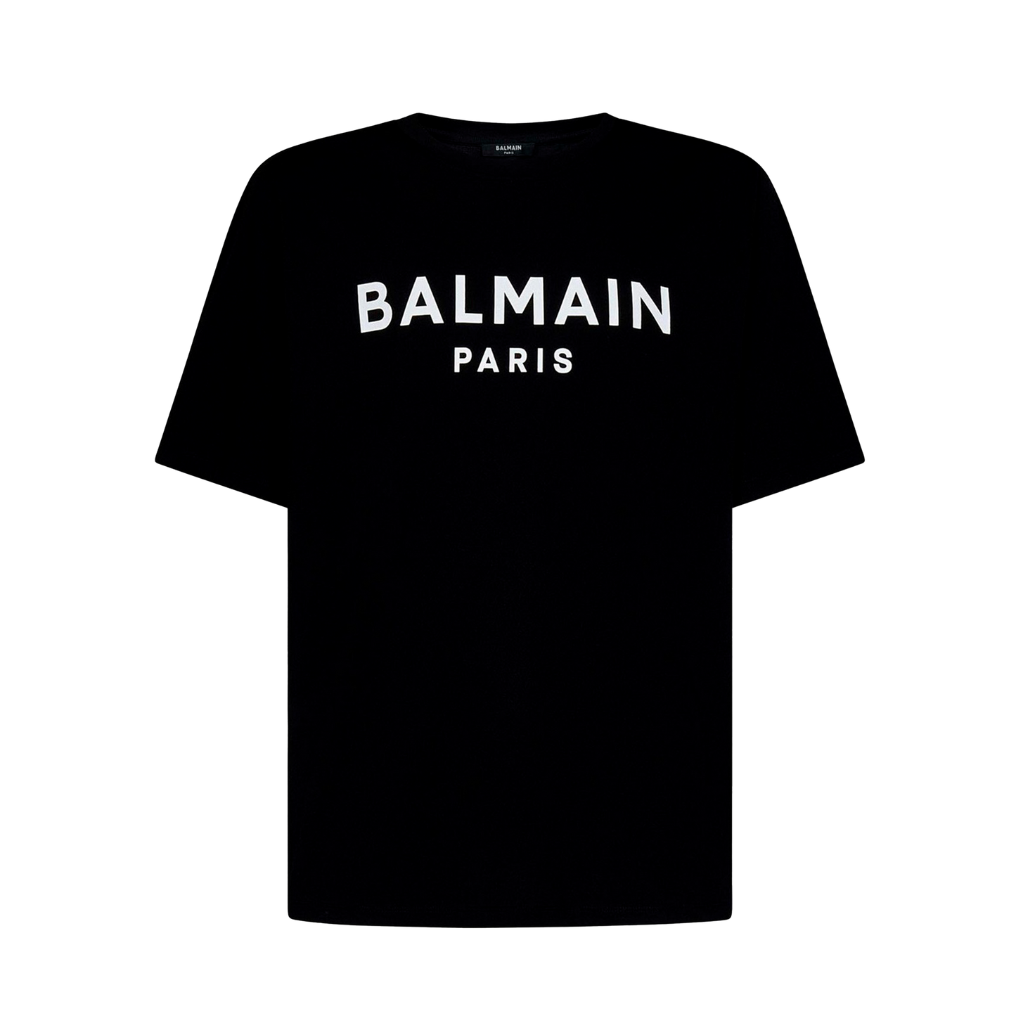 Camiseta Negra Balmain Paris Logo
