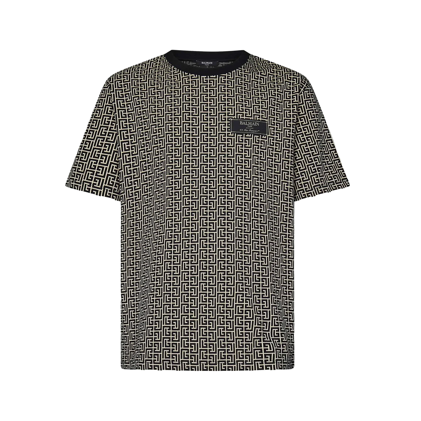 Camiseta Negra Balmain Monogram