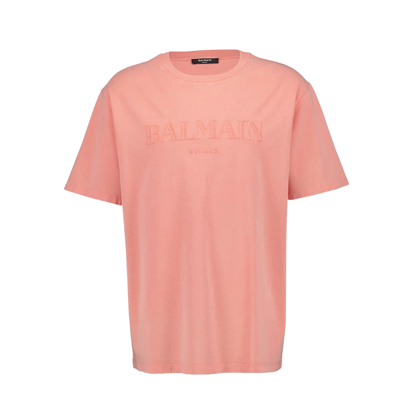 Camiseta Rosada Balmain Paris Logo