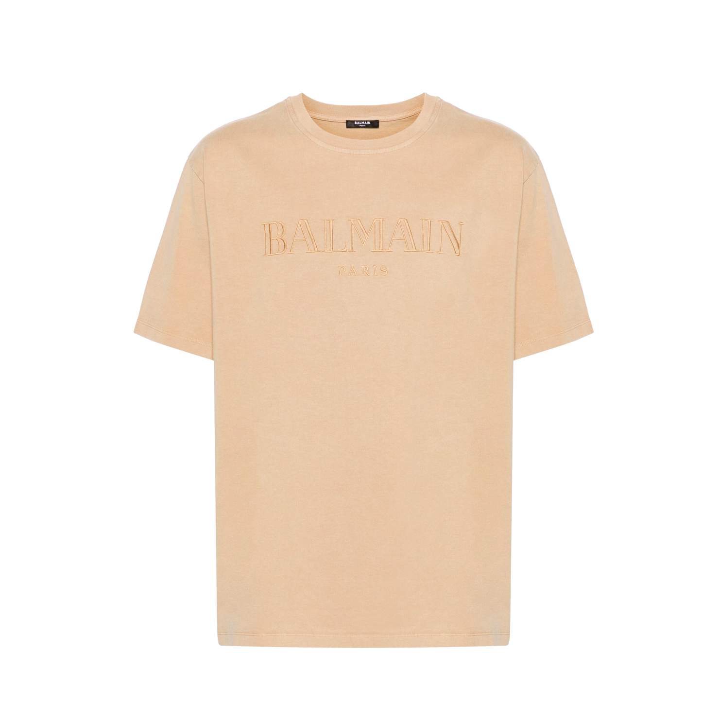 Camiseta Beige Balmain Paris Logo