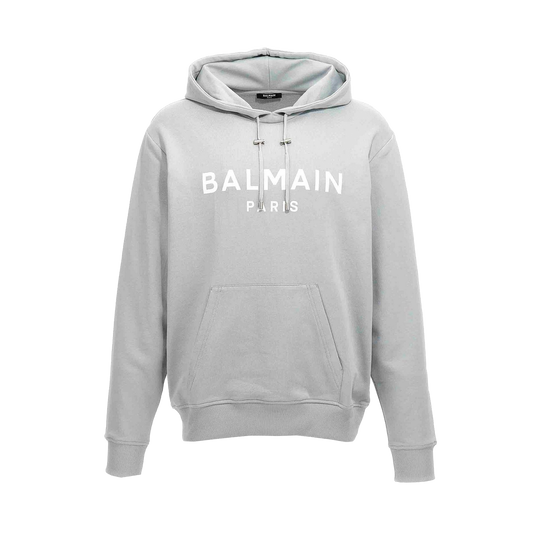 Buzo Gris Balmain Paris Logo