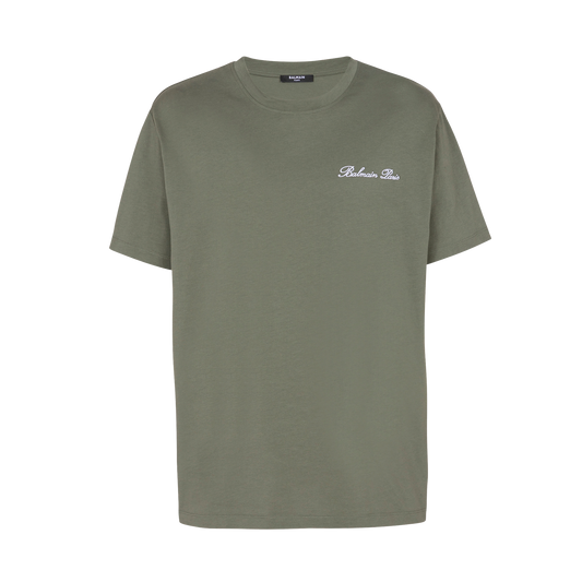 Camiseta Verde Balmain Signature