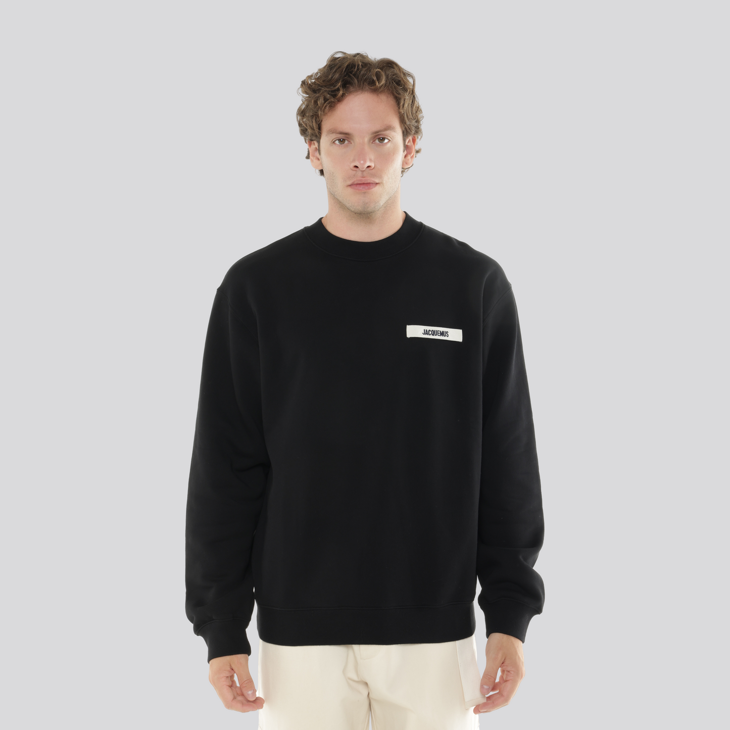 Buzo Negro Jacquemus Le Sweatshirt Gros Grain
