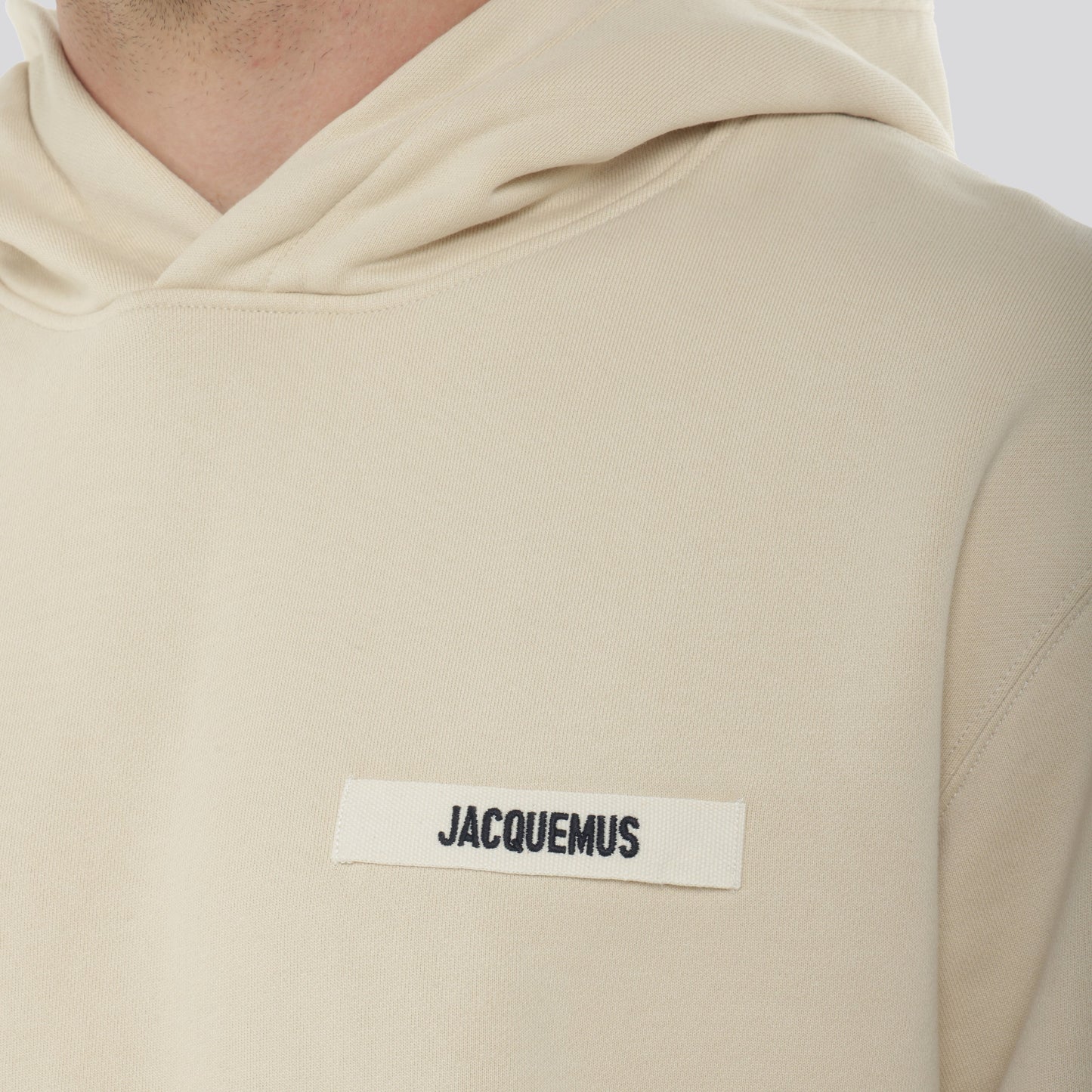 Buzo Tipo Hoddie Beige Jacquemus Le Hoodie Gros Grain