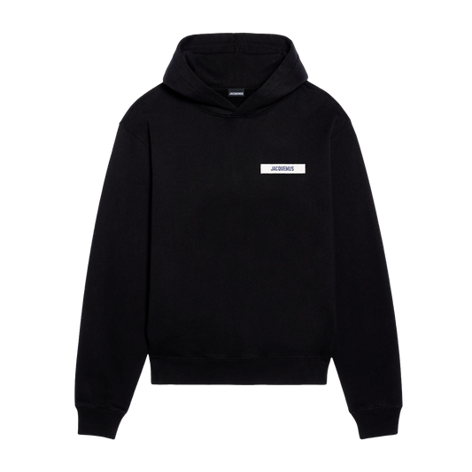 Buzo Tipo Hoddie Negro Jacquemus Le Hoodie Gros Grain