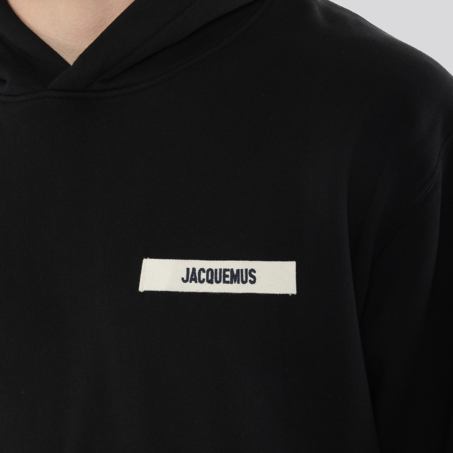 Buzo Tipo Hoddie Negro Jacquemus Le Hoodie Gros Grain